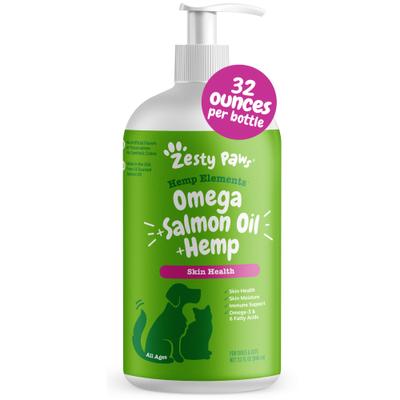 Aceite Omega Salmon Oil Hemp Elements para Piel y Pelaje de Perros y Gatos 2 presentaciones