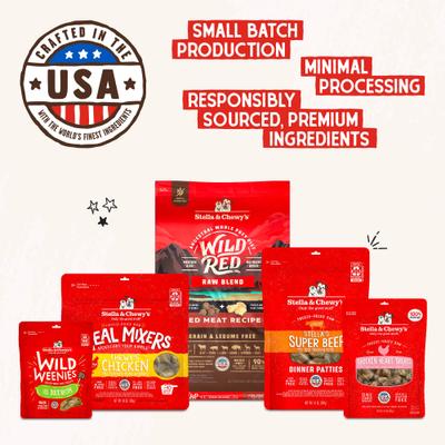 Stella & Chewy's, Raw Coated Kibble Grain-Free para perros, varios sabores, 1.59 / 4.54 / 9.98 kg