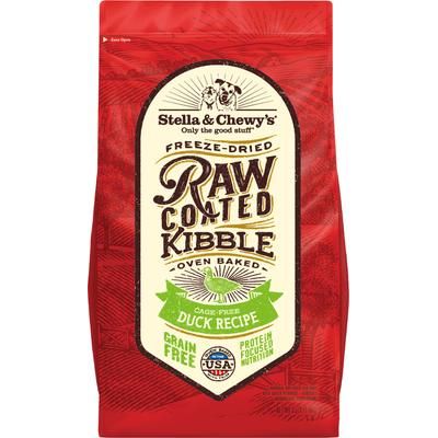 Stella & Chewy's Raw Coated Kibble Grain-Free para perros — Pato de Crianza sin Jaula / 1.59 kg