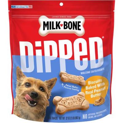 Galletas crujientes para perros bañadas en yogur de vainilla, bolsa de 12 oz, caja de 4