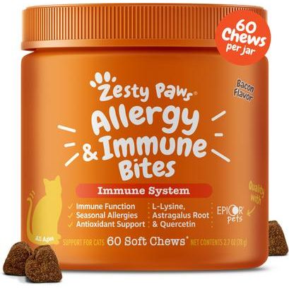Allergy & Immune Bites con Lisina para Gatos sabor Tocino 60 chews