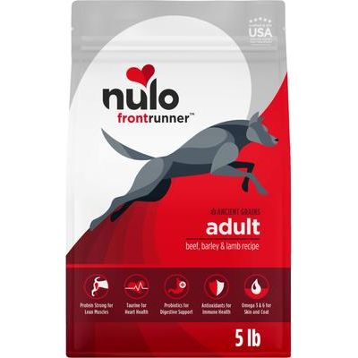 Nulo, Frontrunner Ancient Grains, alimento seco alto en proteína con granos ancestrales para perros adultos, varios sabores, 2.27 / 4.99 / 11.34 kg