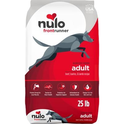 Nulo, Frontrunner Ancient Grains, alimento seco alto en proteína con granos ancestrales para perros adultos, varios sabores, 2.27 / 4.99 / 11.34 kg