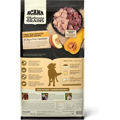 ACANA, Wholesome Grains, alimento seco con cereales para perros, varios sabores, 1.81 / 10.21 / 14.51 kg