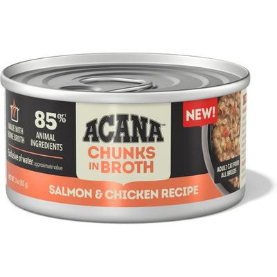 ACANA, Chunks in Broth, alimento húmedo para gatos adultos, varios sabores, 85 g × 12 / 155 g × 6 latas