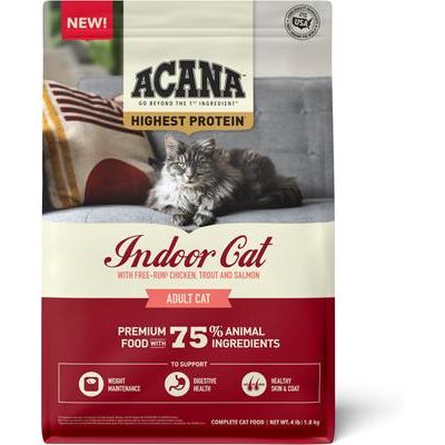 ACANA, Highest Protein Indoor Cat, pollo + trucha + salmón, alimento seco para gatos de interior, 1.81 / 4.54 kg