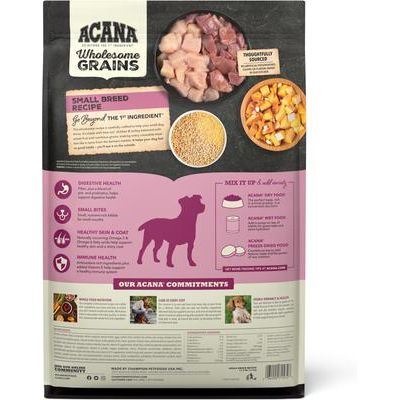 ACANA, Wholesome Grains Small Breed, pollo + pavo + huevos, 1.81 / 5.22 kg