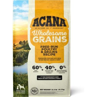 ACANA, Wholesome Grains, alimento seco con cereales para perros, varios sabores, 1.81 / 10.21 / 14.51 kg