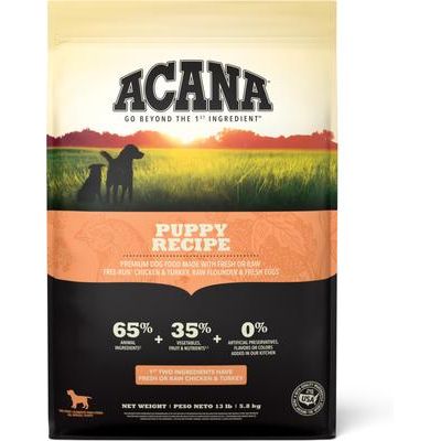 ACANA, Puppy Recipe sin cereales, pollo + pavo + huevos, alimento seco para cachorros, 2.04 / 5.9 / 11.34 kg