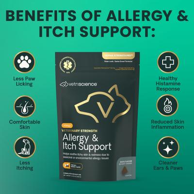 Derma Strength Pro - Suplemento masticable suave con sabor a pato para perros y gatos, 90 unidades