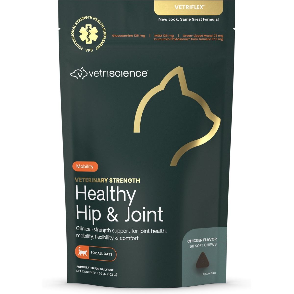 Veterinary Strength Hip & Joint VetriFlex Soft Chews Joint, sabor Pollo. 60 chews.