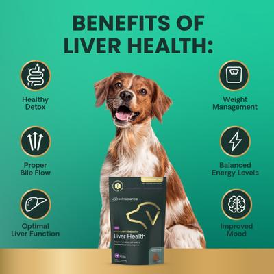 Hepaticlear Pro, suplemento masticable suave para hígado de perros con sabor a pollo, 60 unidades