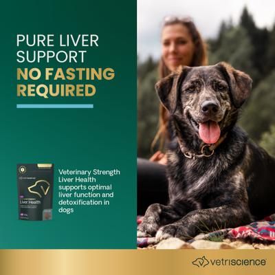 Hepaticlear Pro, suplemento masticable suave para hígado de perros con sabor a pollo, 60 unidades