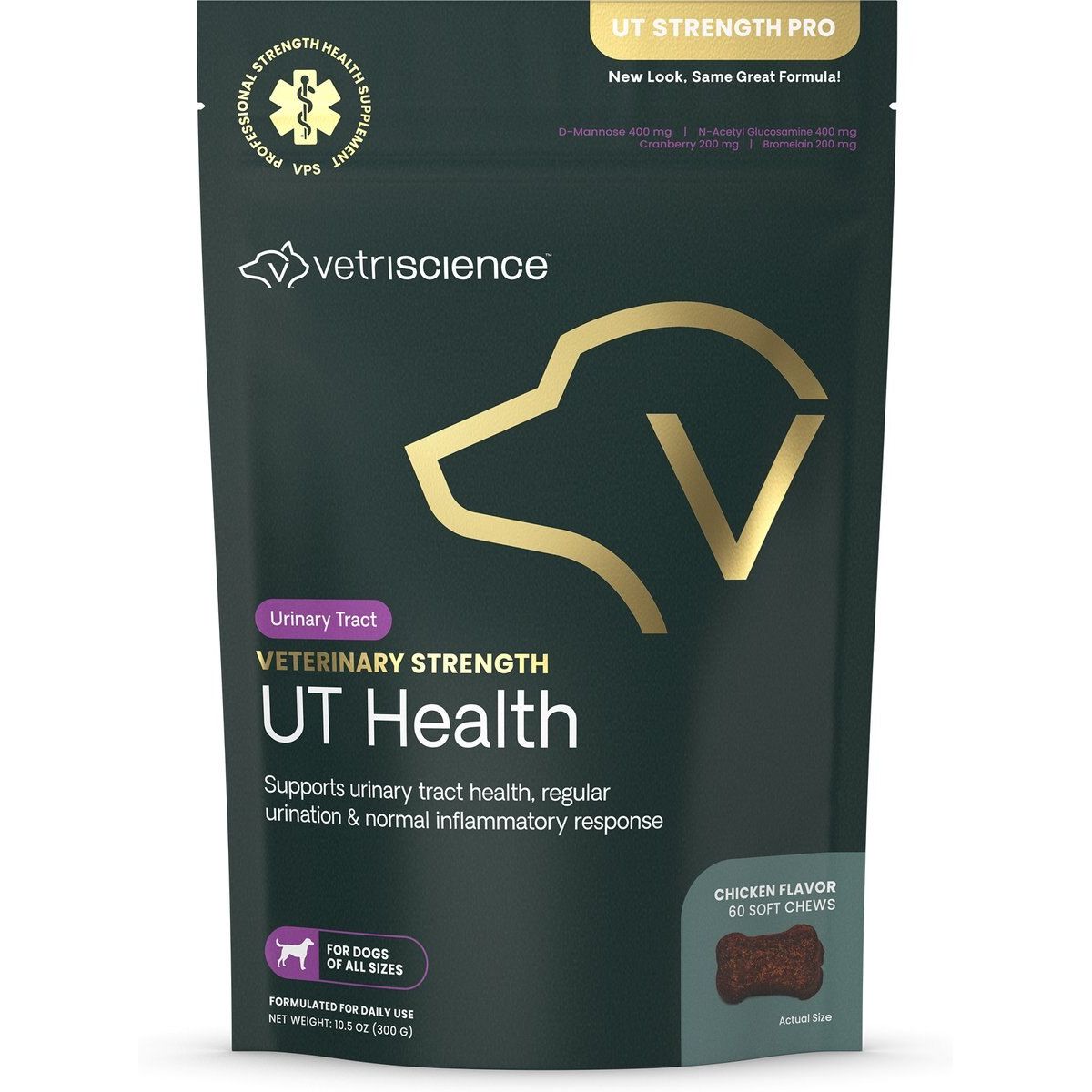 Veterinary Strength UT Health Chews UT Strength Pro Bladder & Uri, sabor Pollo. 60 chews.