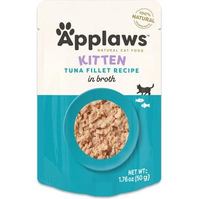 Alimento húmedo para gatos Kitten Tuna Filete en Caldo, sin cereales, bolsa de 1.76 oz, caja de 12