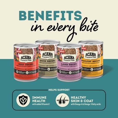 ACANA, Premium Paté en caldo de huesos para perros, varios sabores, 363 g × 12 latas