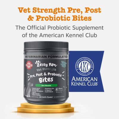 Vet Strength Prebiótico, Probiótico y Postbiótico para Digestión de Perros 90 chews