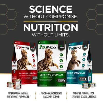 Nulo, Prowess Healthy Weight Recipe with Chicken, Pollo + L-Carnitina + Fibras + Prebióticos + Probióticos para Control de Peso, Gatos Adultos, 1.59 / 5.90 kg
