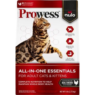 Nulo, Prowess Sensitive Stomach Recipe with Chicken, Pollo + Fibras + Prebióticos + Probióticos + Postbióticos para Digestión Sensible, Gatos Adultos, 1.59 / 2.72 / 5.90 kg