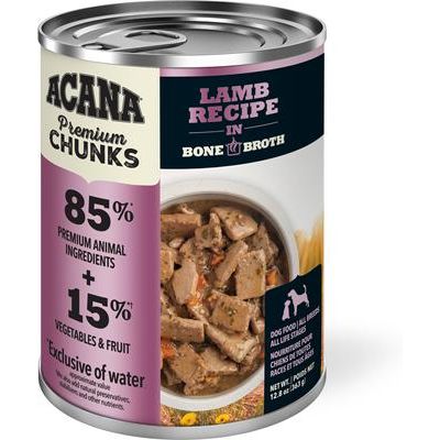 ACANA Premium Chunks en caldo de huesos, Cordero / 363 g × 12 latas