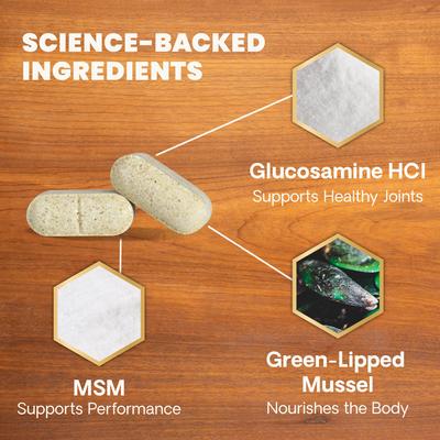 GlycoFlex 2 - Suplemento masticable con sabor a pollo para la salud de las caderas y articulaciones de perros (120 comprimidos)