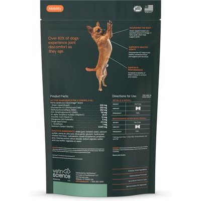 GlycoFlex 3 - Masticables con sabor a pollo, glucosamina y mejillón de labios verdes para perros pequeños (60 unidades)