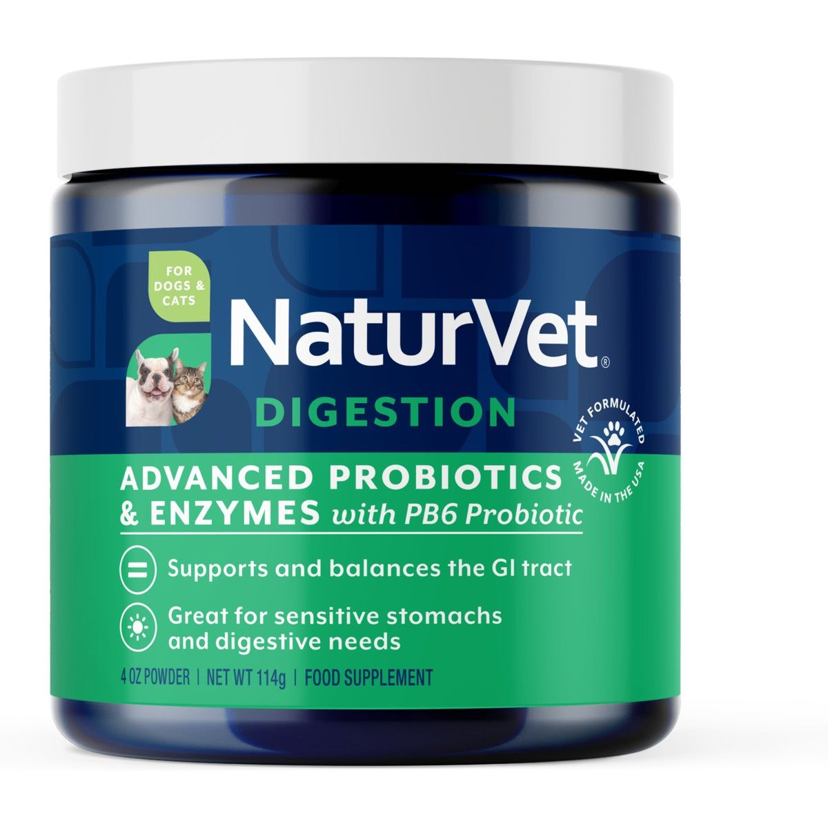 Advanced Probiotics & Enzymes Digestion Supplement. 113 g.