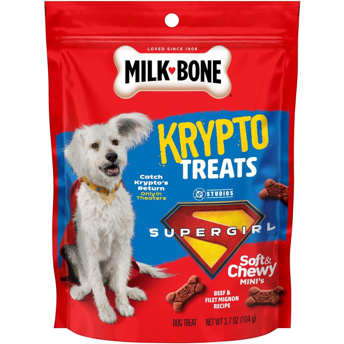 Krypto Limited Edition Soft & Chewy Mini’s sabor Res y Filet Mignon. - Milk-Bone