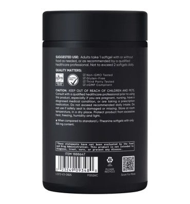 L Theanina Suntheanine 200 mg. 150 Softgels