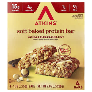 Barras de Proteína Sabor Vanilla Macadamia Nut 4 Barras de 50 g c/u