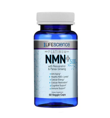 NMN (Nicotinamide Mononucleotide) 500 Platinum. 60 Vcaps