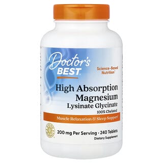 Glicinato de Magnesio de Alta Absorción Quelado Albion TRAACS 240 Tabletas