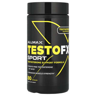 TestoFX Sport, Testosterone Soporte Fórmula, 80 caps – Greenery México