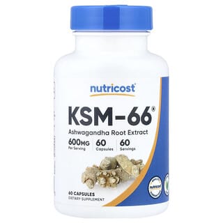 KSM 66 Extracto de Raíz de Ashwagandha 60 Cápsulas