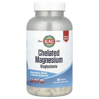 Chelated Magnesio Bisglicinato, 180 tabletas (105 mg per Tablet)