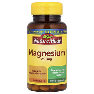 Magnesio, 250 mg, 100 tabletas