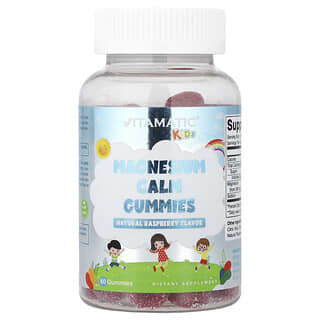 Niños, Magnesio Calm gomitas, Natural Frambuesa, 60 gomitas