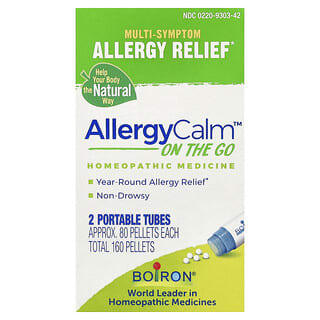 AllergyCalm On The Go, 2 Portables Tubes, 80 Pellets Each