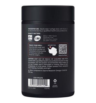 Omega 3, Aceite de Krill 1000mg. 90 softgel