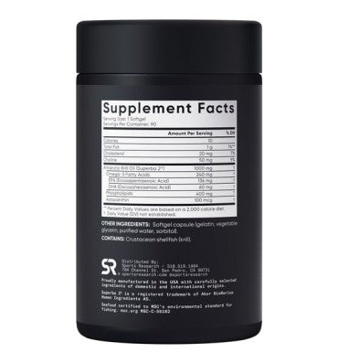 Omega 3, Aceite de Krill 1000mg. 90 softgel