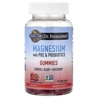 Magnesium with Pre & Probióticos gummies, Raspberry, 60 gummies