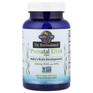 Dr. Formulated, Omega 3 Prenatal Vegano DHA 400 mg. 30 softgels
