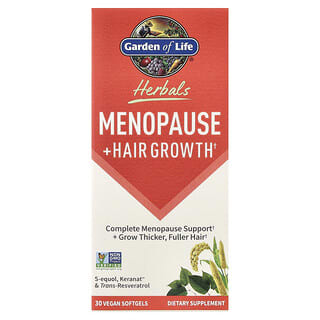 Herbals, Menopausia + Crecimiento Capilar, Berry, 30 softgels