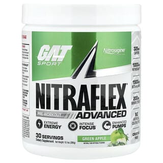 NITRAFLEX Avanzado, Pre-Workout, Green Apple, 10.1 oz (285 g)