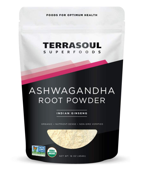 Terrasoul Superfoods, Raíz de Ashwagandha Orgánica en Polvo. 454 gr.