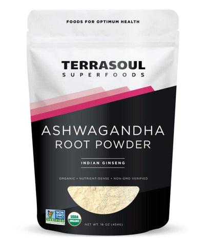 Terrasoul Superfoods, Raíz de Ashwagandha Orgánica en Polvo. 454 gr.