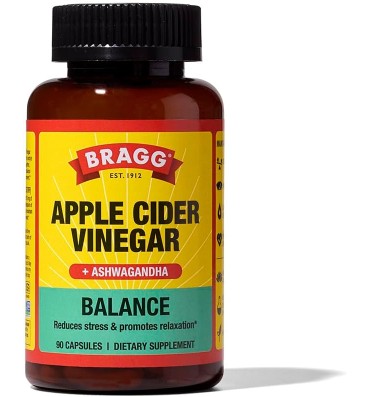 Bragg, Vinagre de Sidra de Manzana y Ashwagandha. 90 cápsulas