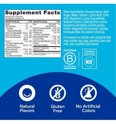 Multivitamínico para Hombre sabor Blackberry, 90 gomitas