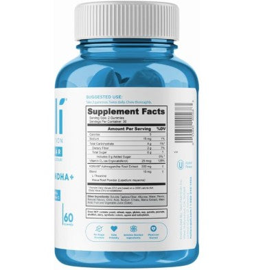 Goli, Ashwagandha KSM-66 sin Azúcar, L Theanina y Maca. 60 Gummies