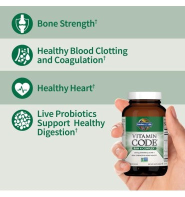 Vitamina K RAW Vegana. Huesos, Corazón. 60 Vcaps